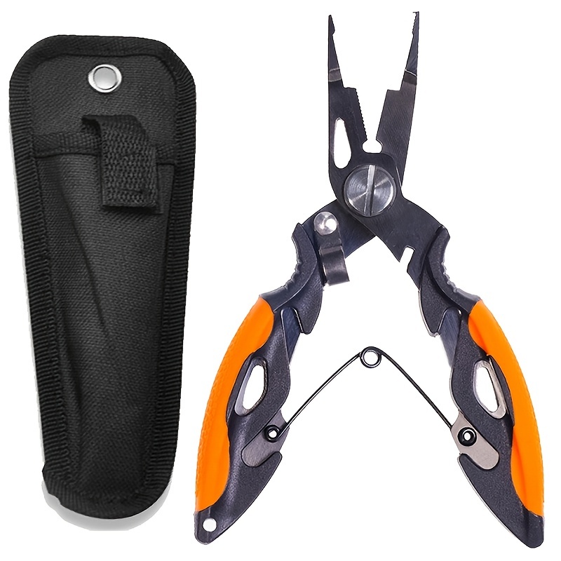 Fishing Hook Remover - คีมตกปลาสแตนเลสสตีล ทนทาน พร้อมที่ตัดเหยื่อและที่ถอดเบ็ด – อุปกรณ์ตกปลาที่จำเป็นสำหรับกิจกรรมกลางแจ้ง (12.5