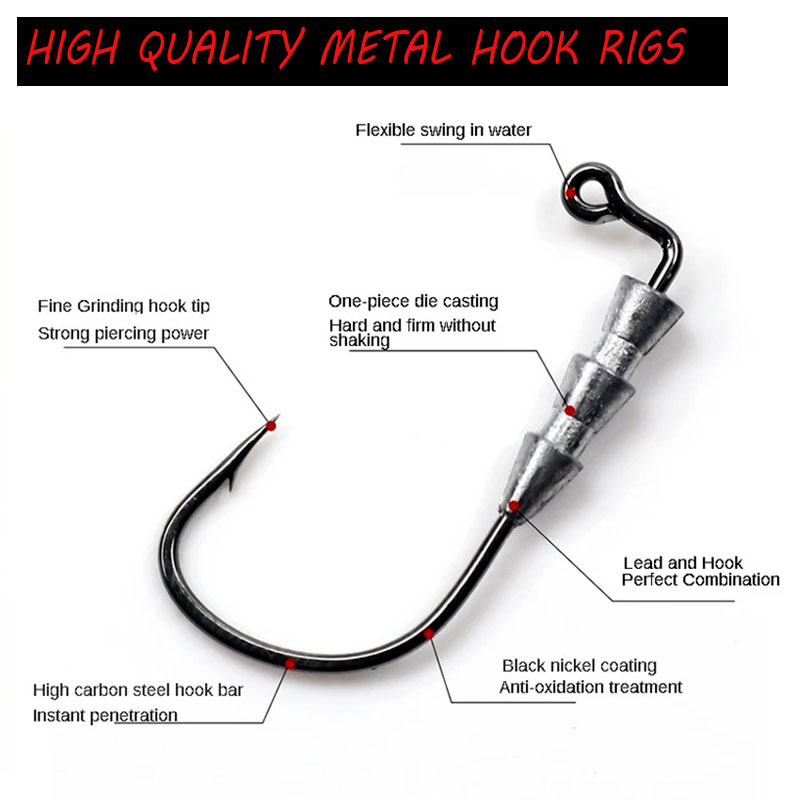 WODJYJ 10 ชิ้น 0.6 กรัม 1 กรัม - Fishing Hook Assortment บทวิจารณ์และราคา